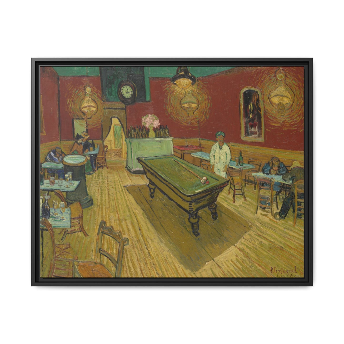 Van Gogh, Vincent - The Night Cafe (1888) - Matte Canvas, Framed