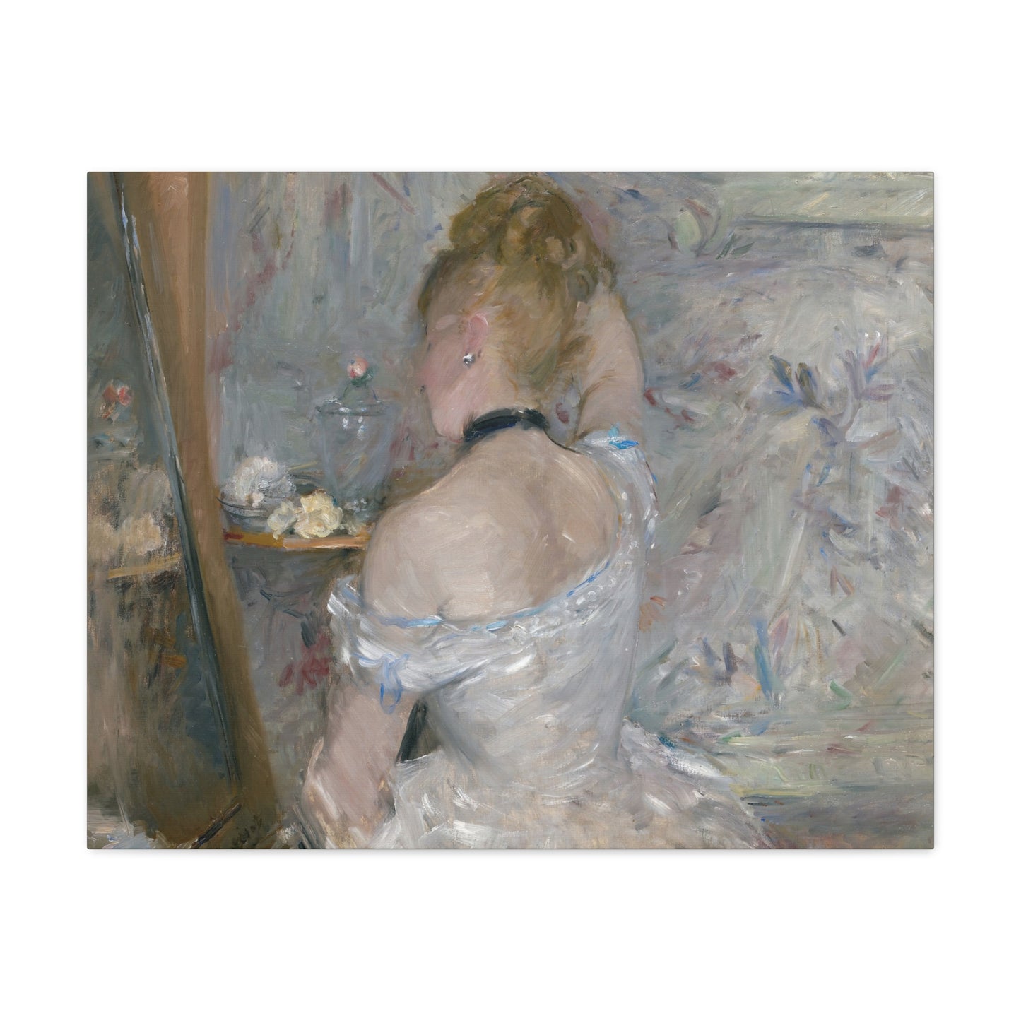 Morisot, Berthe - Woman at Her Toilette (1880) - Canvas Block, unframed