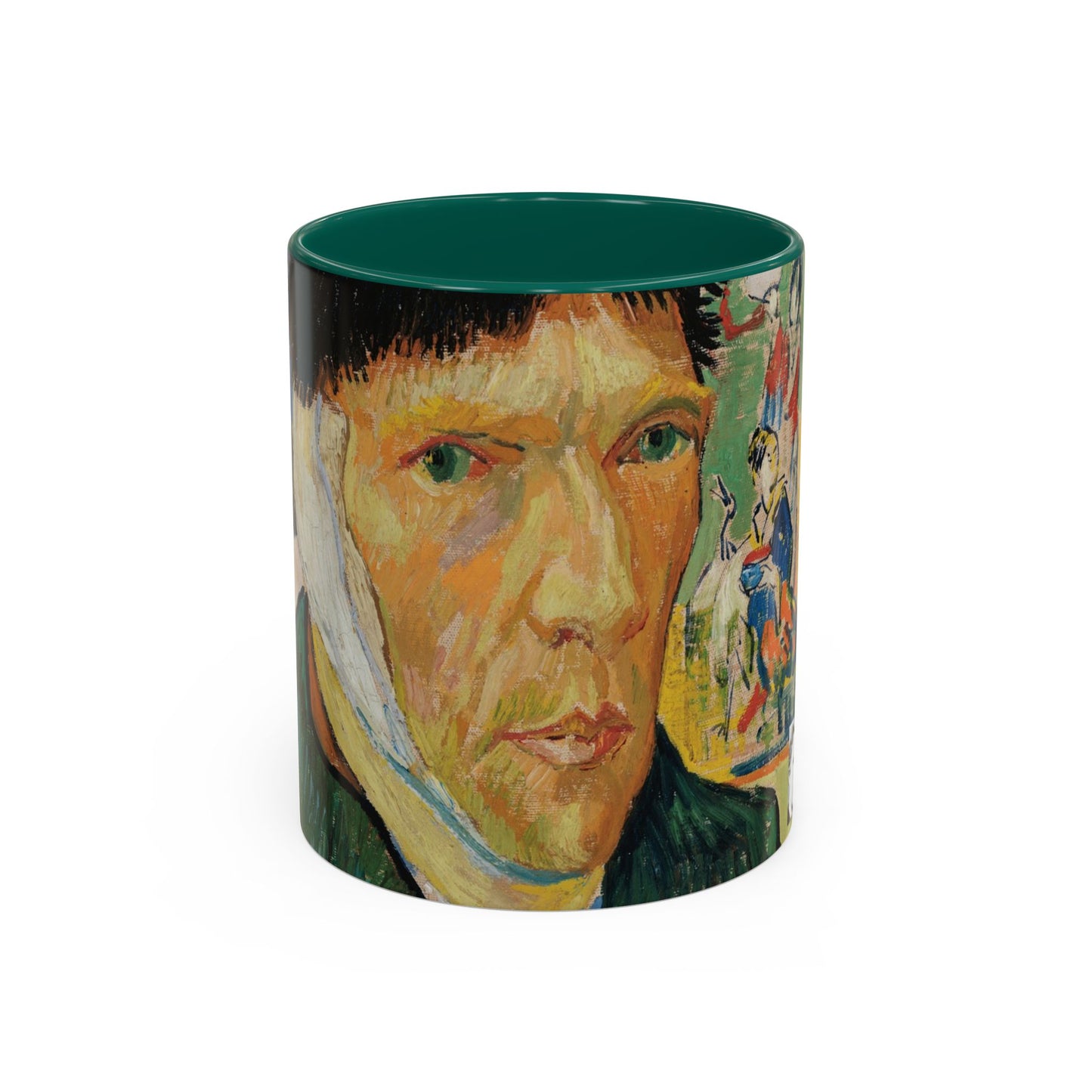 Van Gogh, Vincent - Self Portrait with Bandaged Ear (1889) - Colorful Accent Mugs