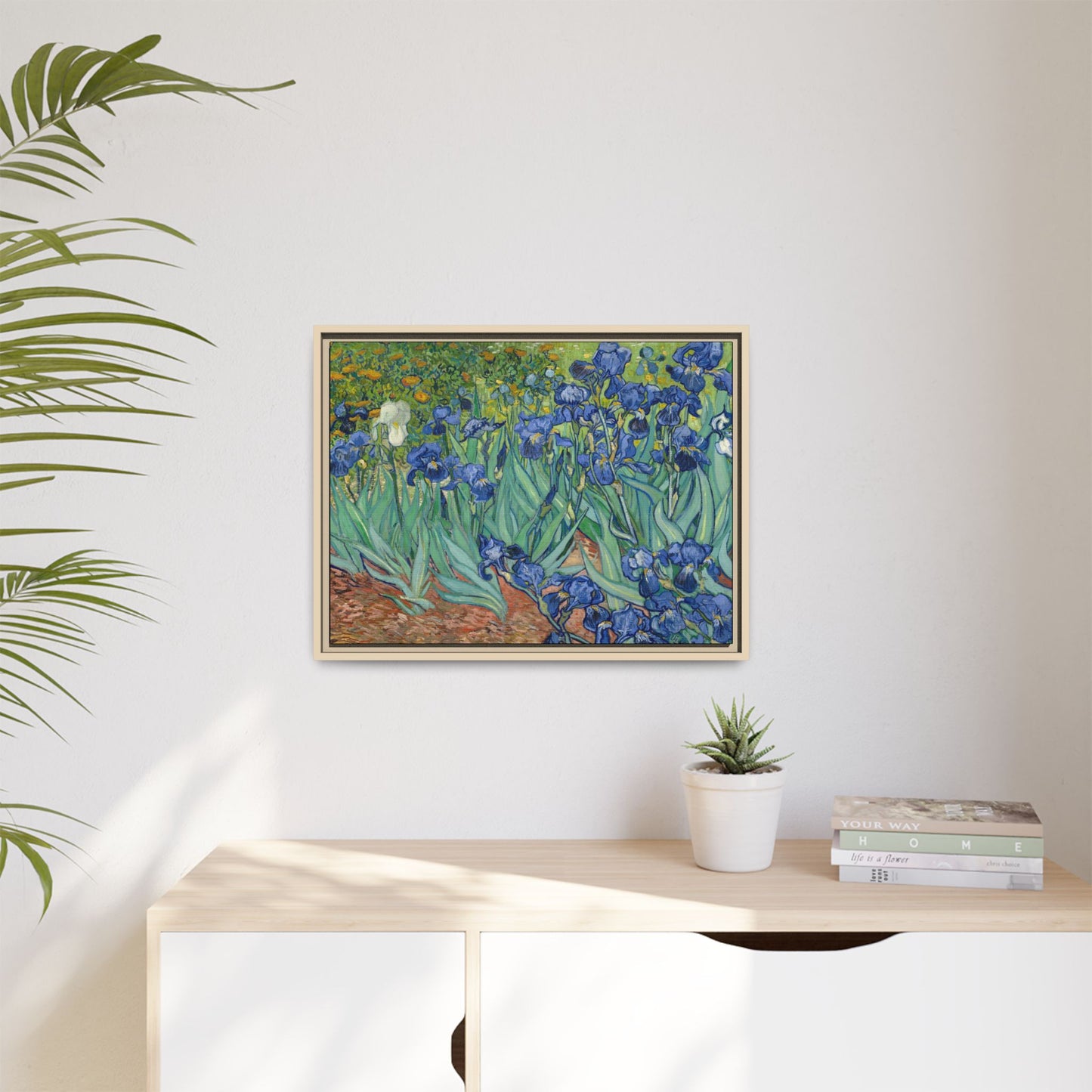 Van Gogh, Vincent - Irises (1889) - Matte Canvas, Framed