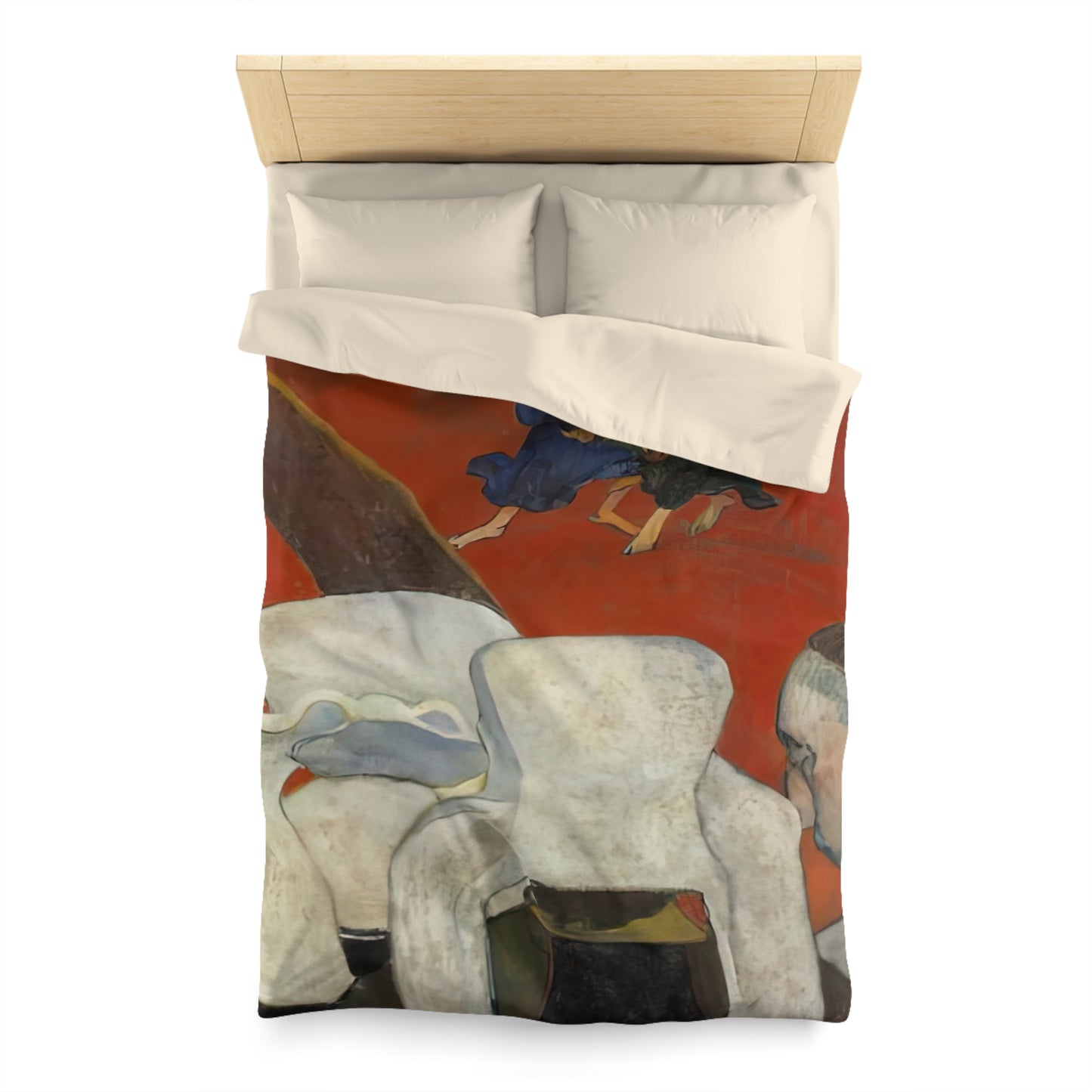 Gauguin, Paul - Vision of the Sermon (Jacob Wrestling with the Angel) (1888) - Microfiber Duvet Cover