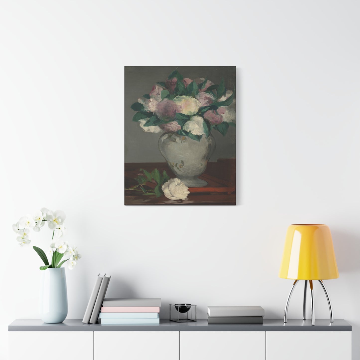 Manet, Édouard - Peonies (1864) - Canvas Block, unframed
