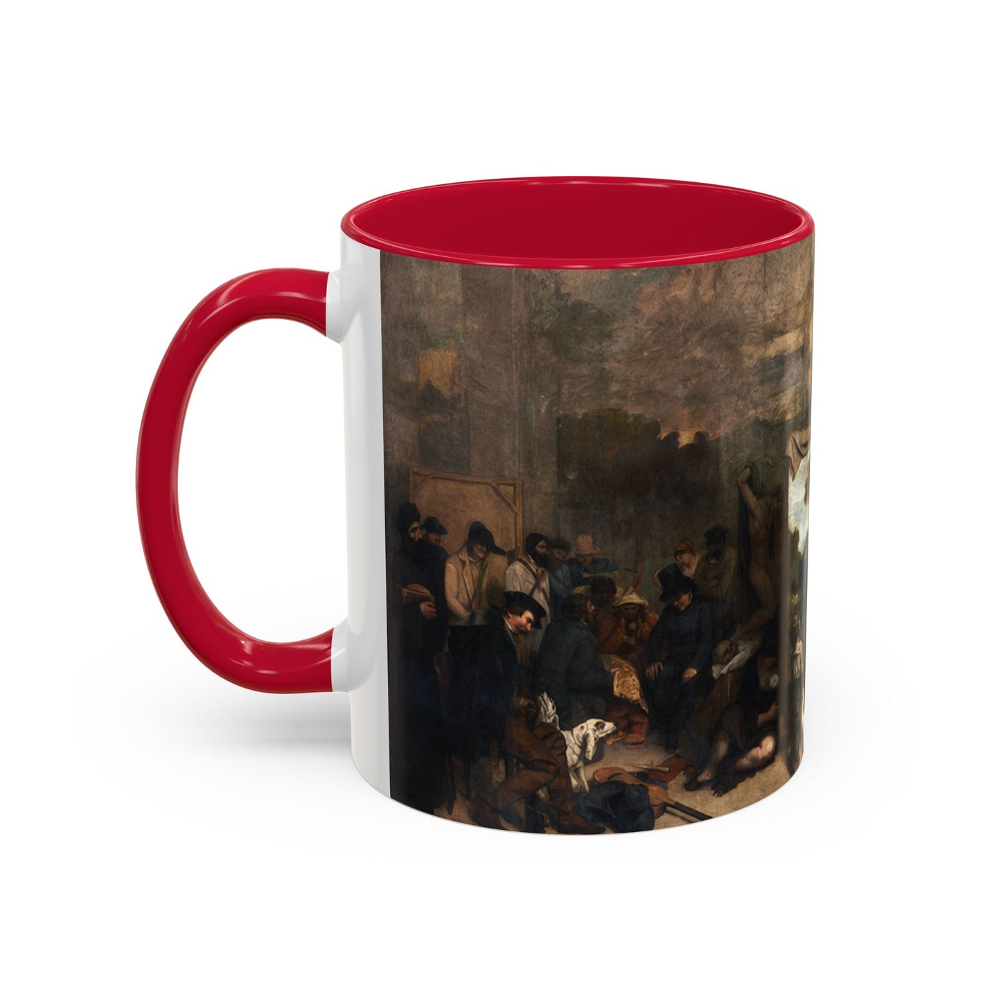Courbet, Gustave - The Painter’s Studio (1855) - Colorful Accent Mugs