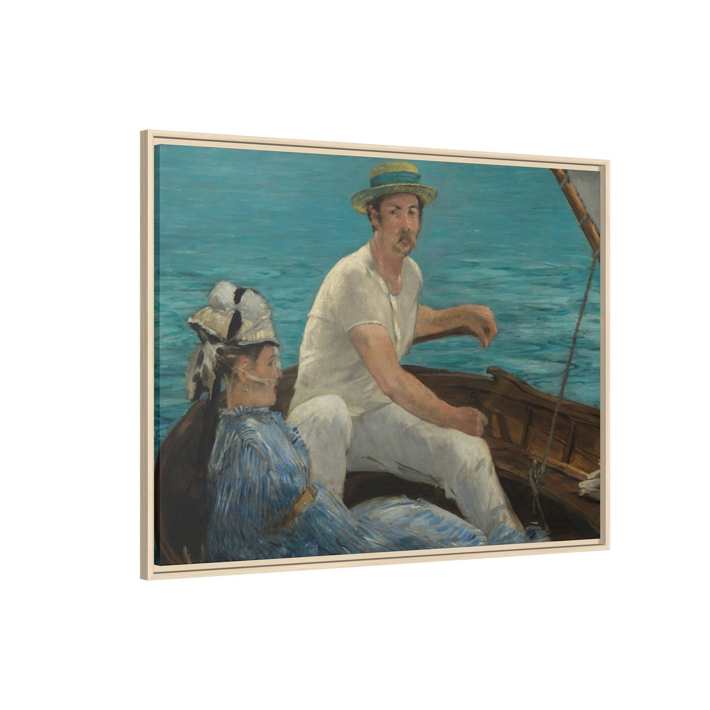 Manet, Édouard - Boating (1874) - Matte Canvas, Framed