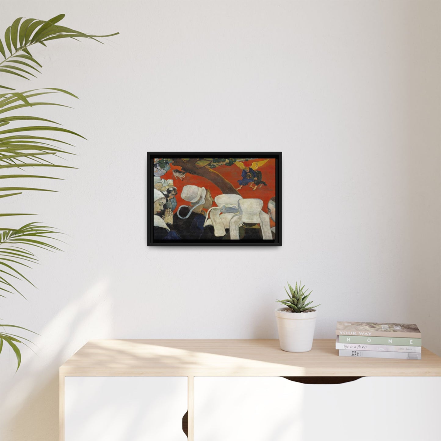 Gauguin, Paul - Vision of the Sermon (Jacob Wrestling with the Angel) (1888) - Matte Canvas, Framed