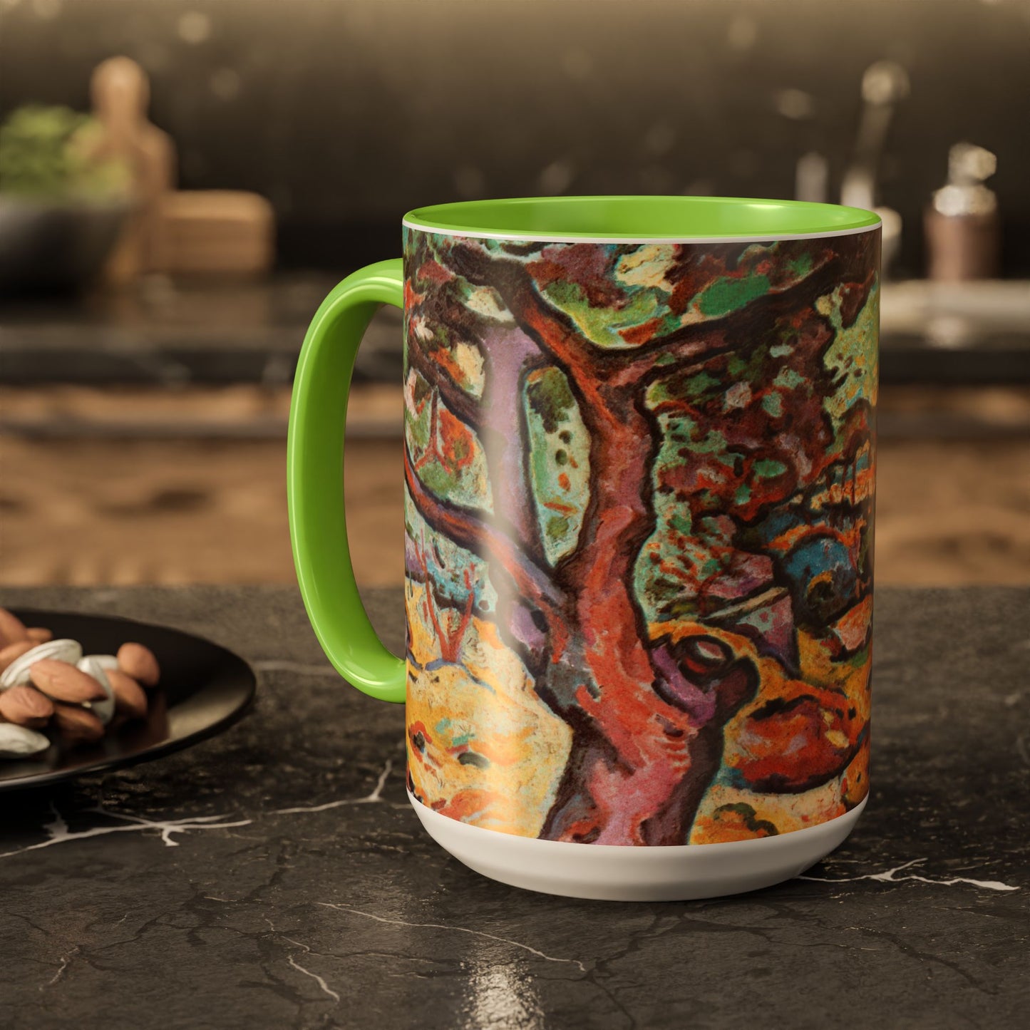 Braque, Georges - Olive Tree near L'Estaque (1906) - Colorful Accent Mugs