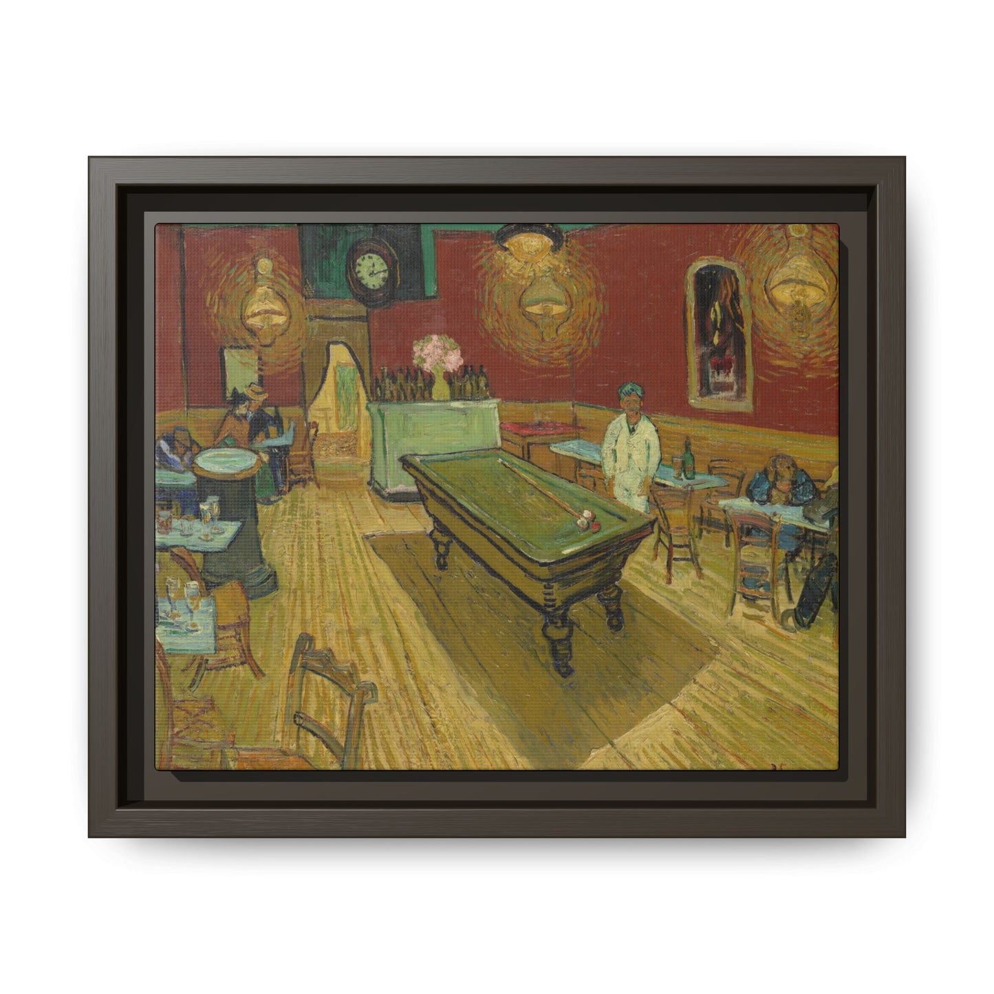 Van Gogh, Vincent - The Night Cafe (1888) - Matte Canvas, Framed