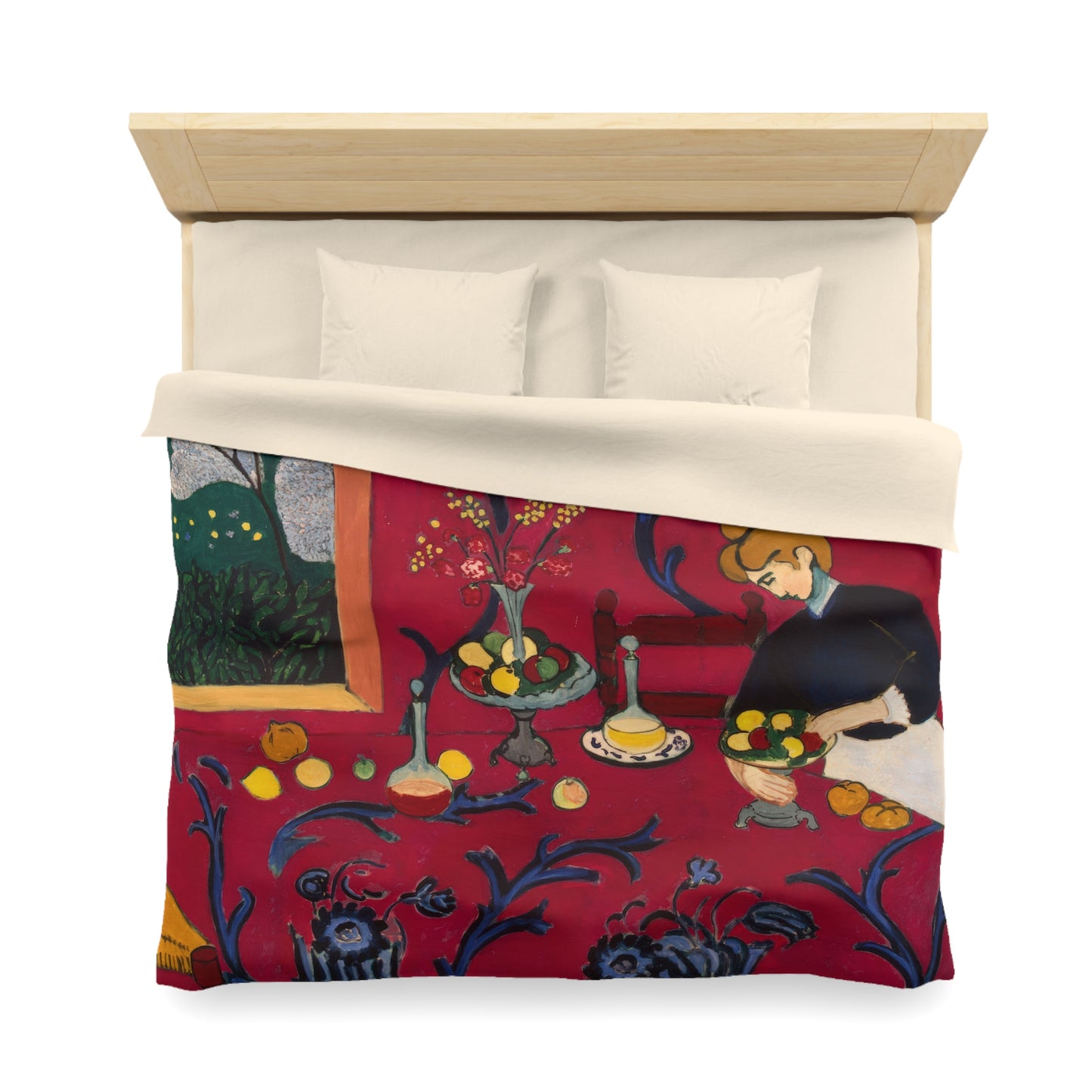 Matisse, Henri - The Dessert Harmony in Red (1908) - Microfiber Duvet Cover