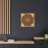 Lion Summer Mandala - Framed Canvas