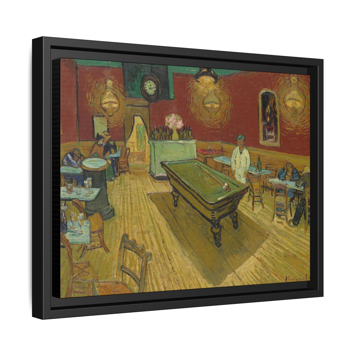 Van Gogh, Vincent - The Night Cafe (1888) - Matte Canvas, Framed
