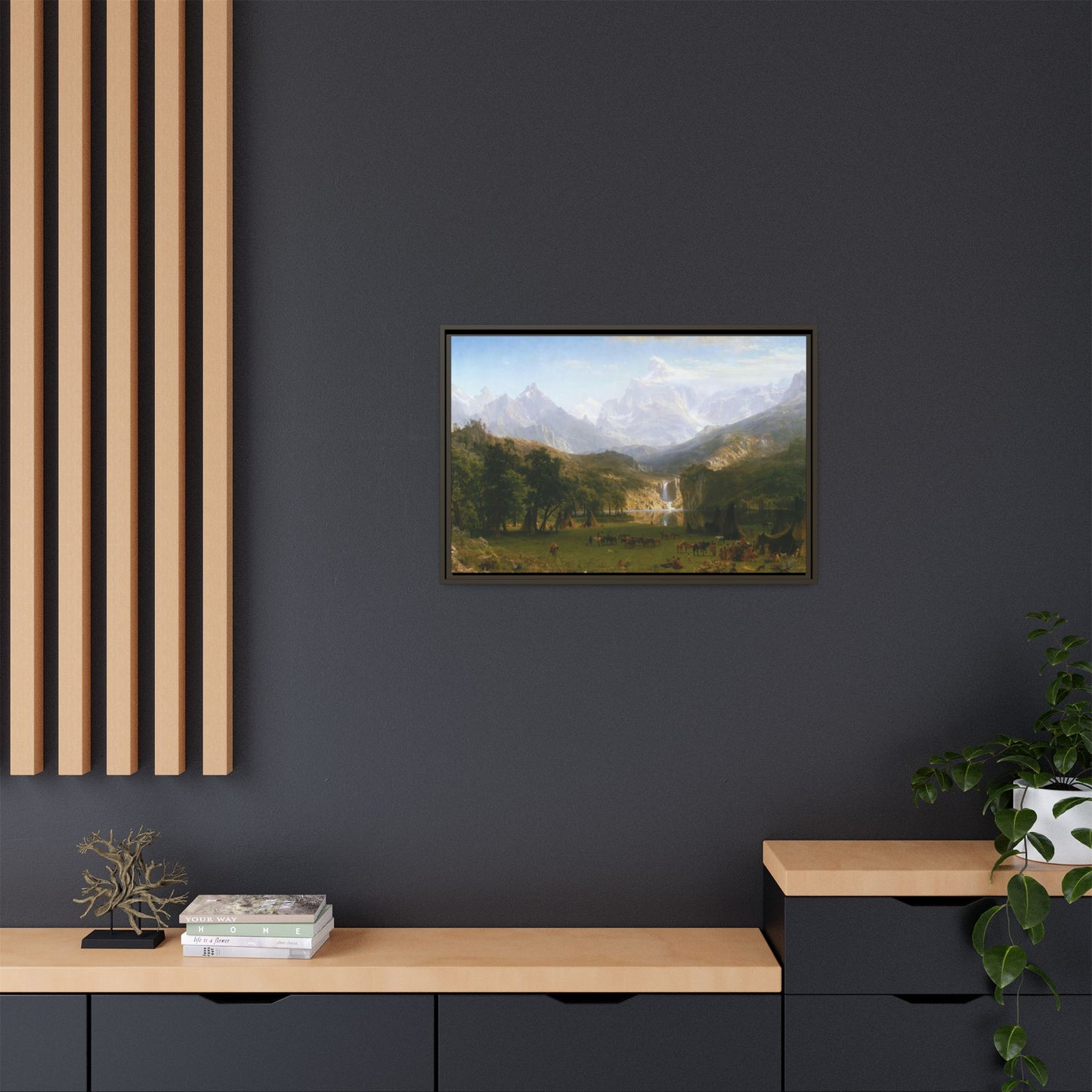 Bierstadt, Albert - The Rocky Mountains, Lander’s Peak (1863) - Matte Canvas, Framed