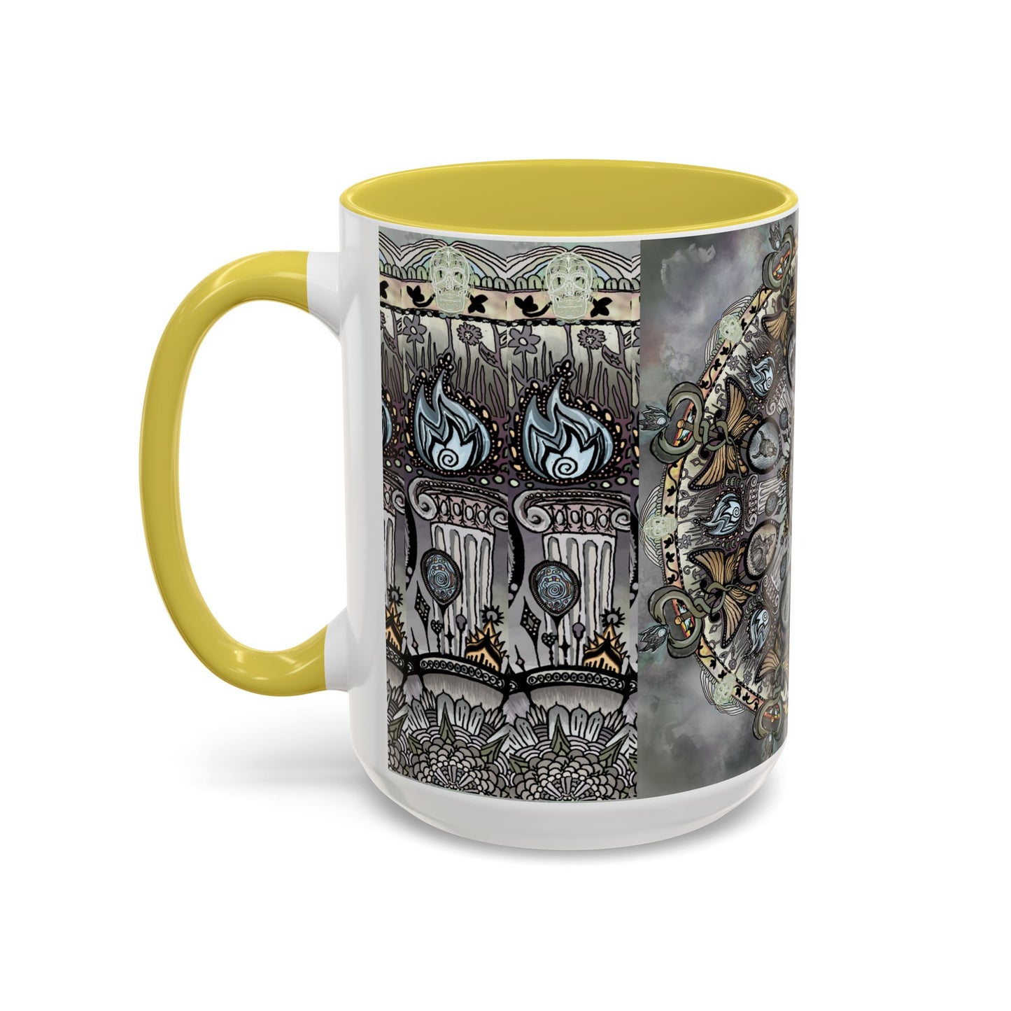 Pacio, Adam - Memento Mori Mandala - Colorful Accent Mugs