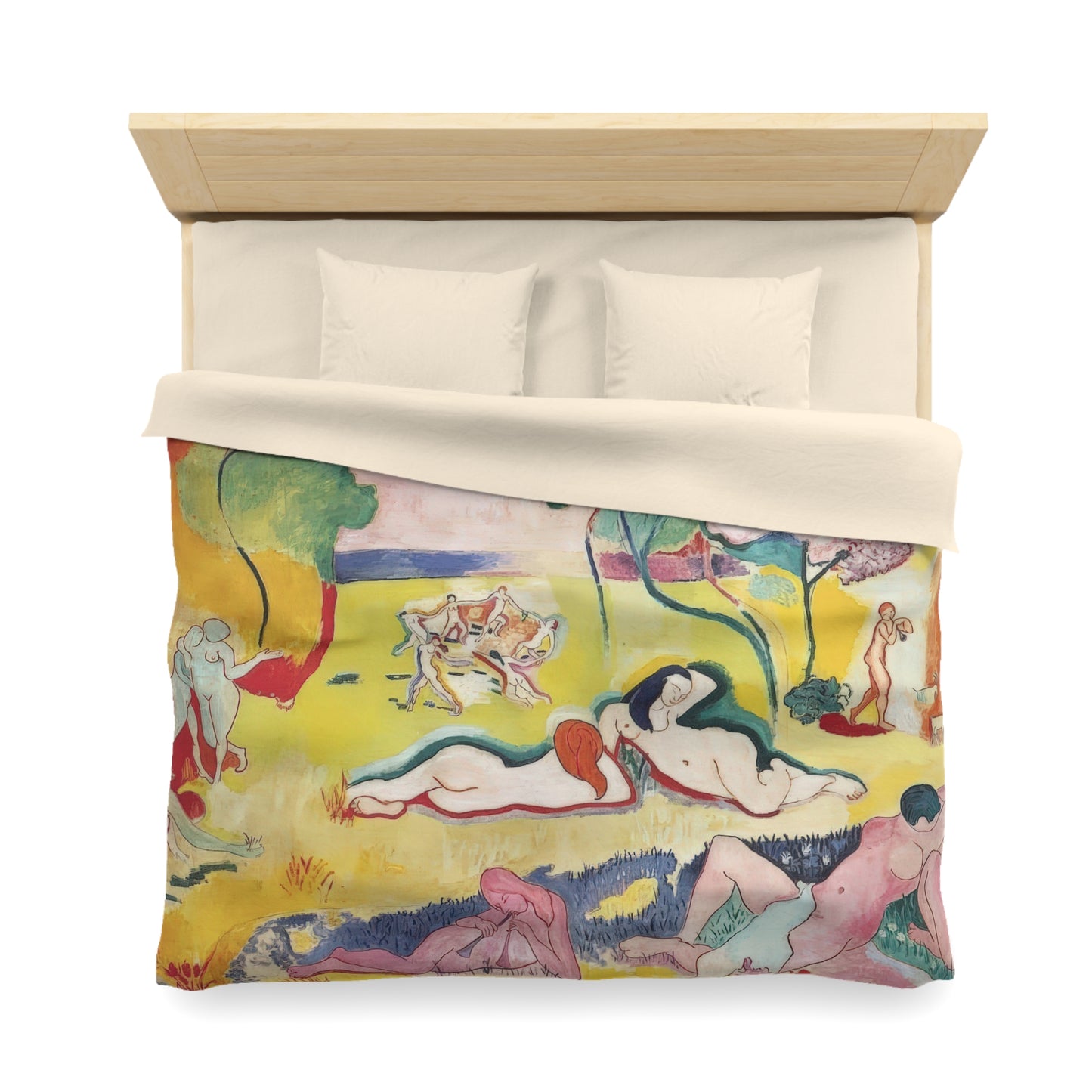 Matisse, Henri - The Joy of Life (1905) - Microfiber Duvet Cover