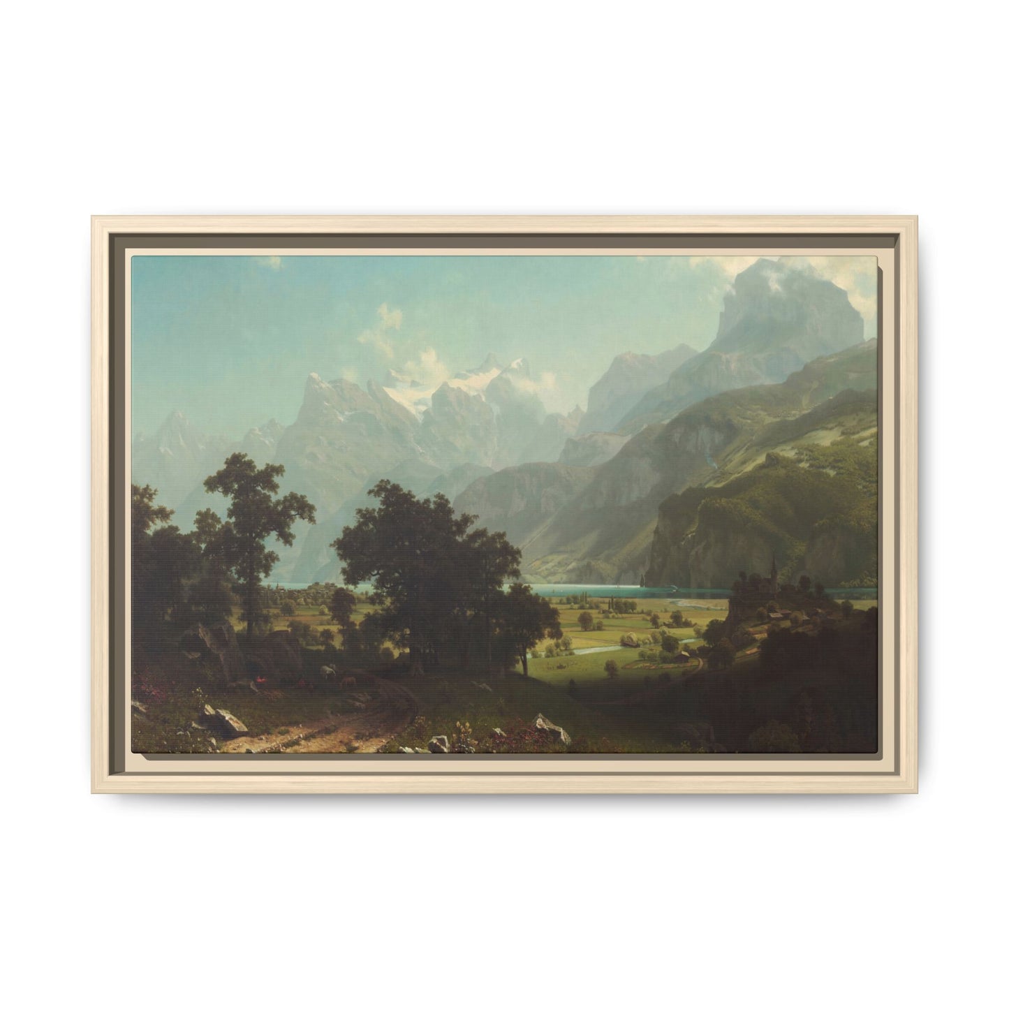 Bierstadt, Albert - Lake Lucerne (1858) - Matte Canvas, Framed