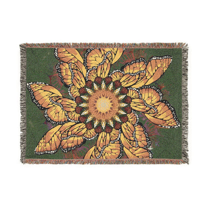 Pacio, Adam - Monarch Butterfly Mandala - Woven Blanket