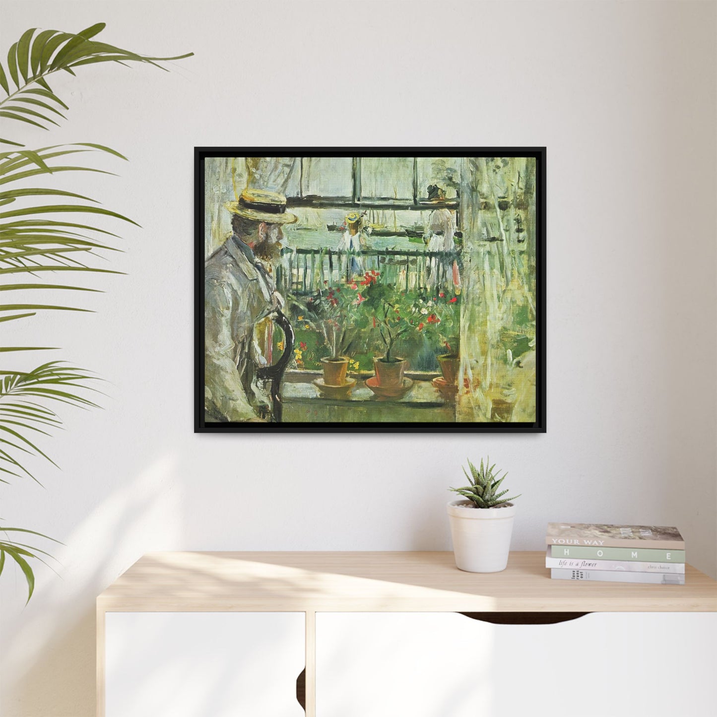 Morisot, Berthe - Eugene Manet on the Isle of Wight (1875) - Matte Canvas, Framed