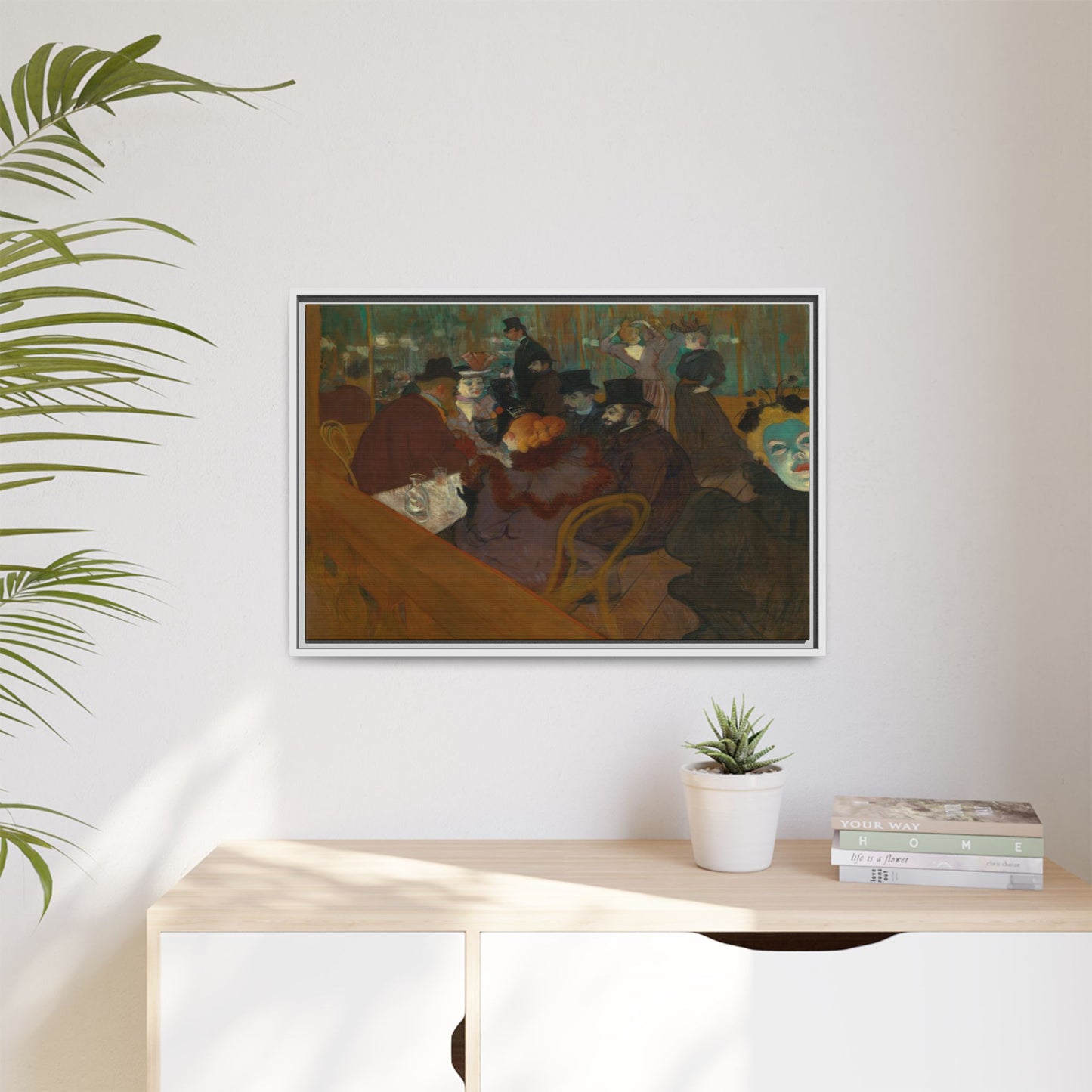 Toulouse-Lautrec, Henri - At the Moulin Rouge (1892) - Matte Canvas, Framed