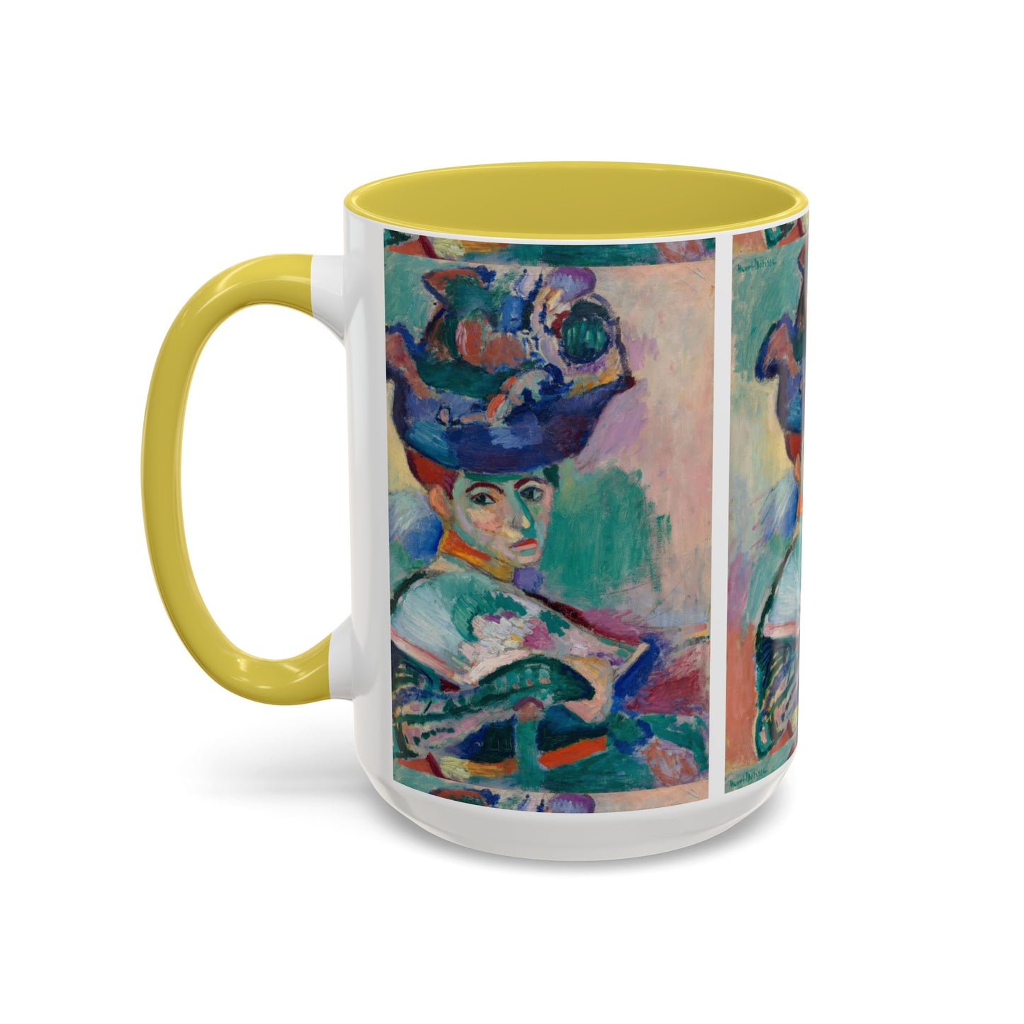 Matisse, Henri - Woman with a Hat (1905) - Colorful Accent Mugs