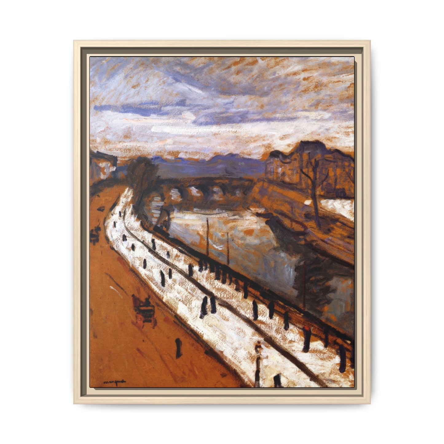 Marquet, Albert - Quai des Grands-Augustins (1905) - Matte Canvas, Framed