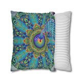Melek Taus Mandala - Suede Square Pillowcase