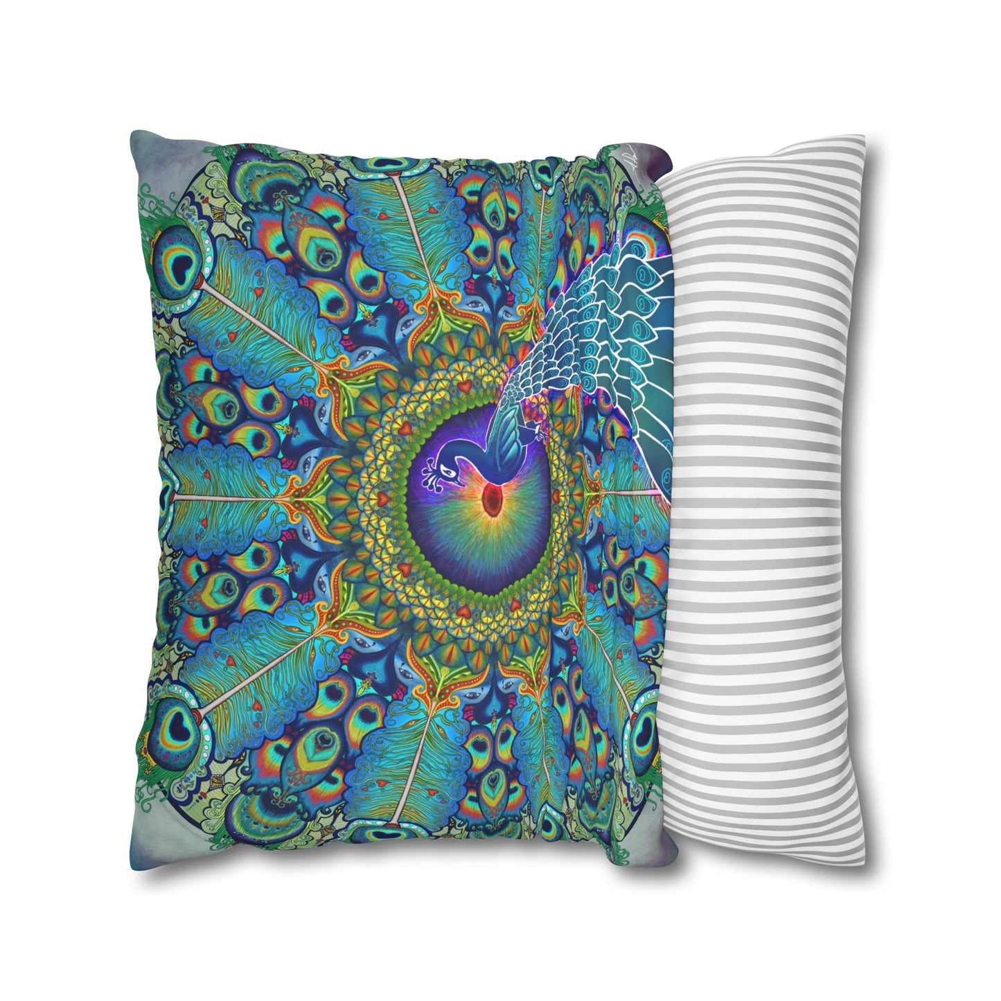 Pacio, Adam - Melek Taus Mandala - Suede Square Pillowcase