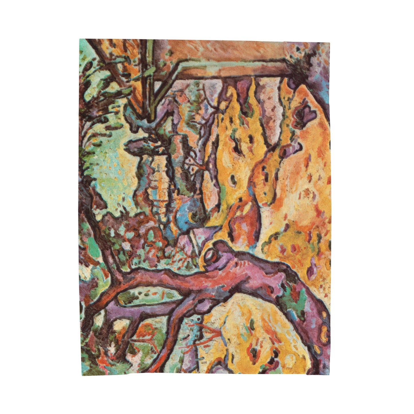 Braque, Georges - Olive Tree near L'Estaque (1906) - Velveteen Plush Blanket