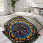 Pacio, Adam - Emerald Arrows Mandala - Arctic Fleece Blanket