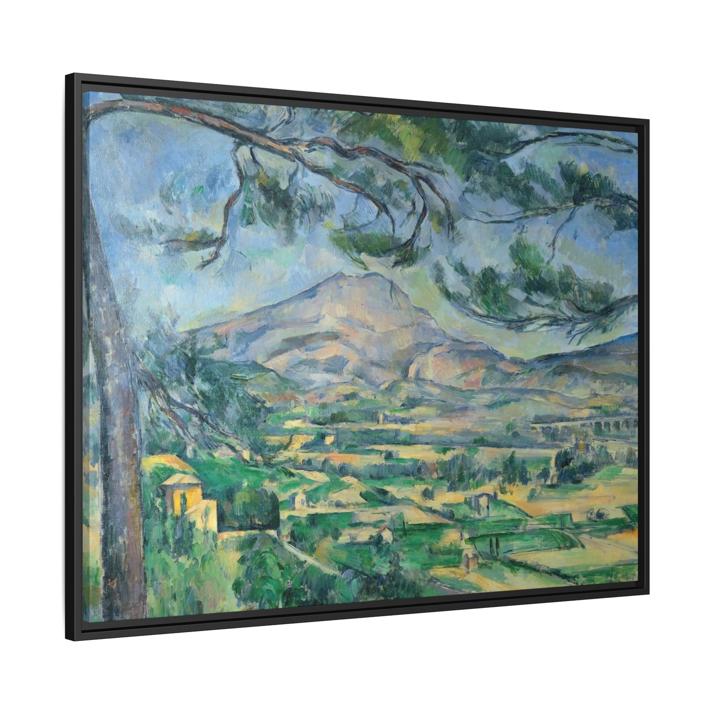 Cézanne, Paul - Mont Sainte-Victoire with Large Pine (1887) - Matte Canvas, Framed