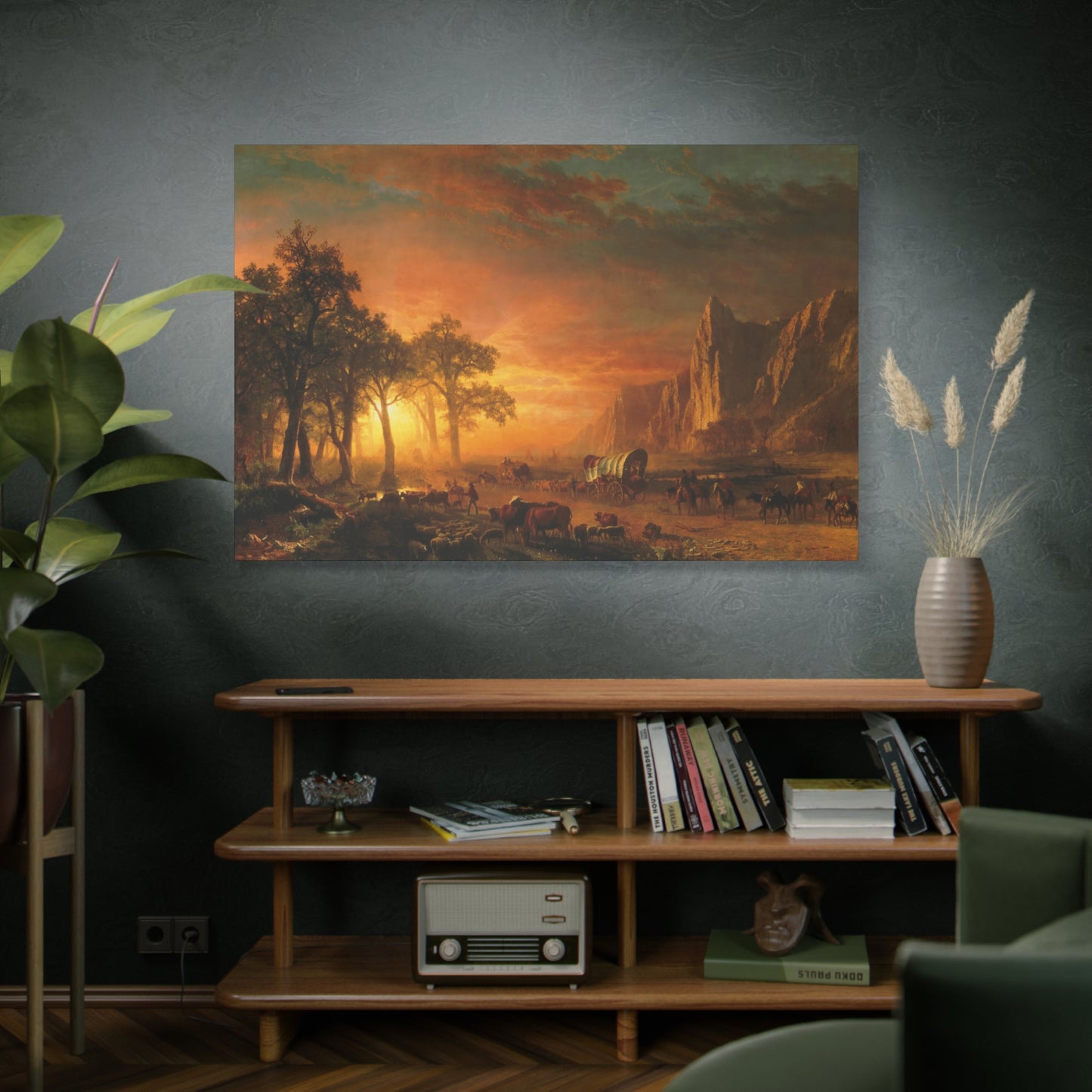 Bierstadt, Albert - Emigrants Crossing the Plains (1867) - Canvas Block, unframed