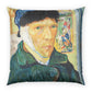 Van Gogh, Vincent - Self Portrait with Bandaged Ear (1889) - Poly Velvet Pillow
