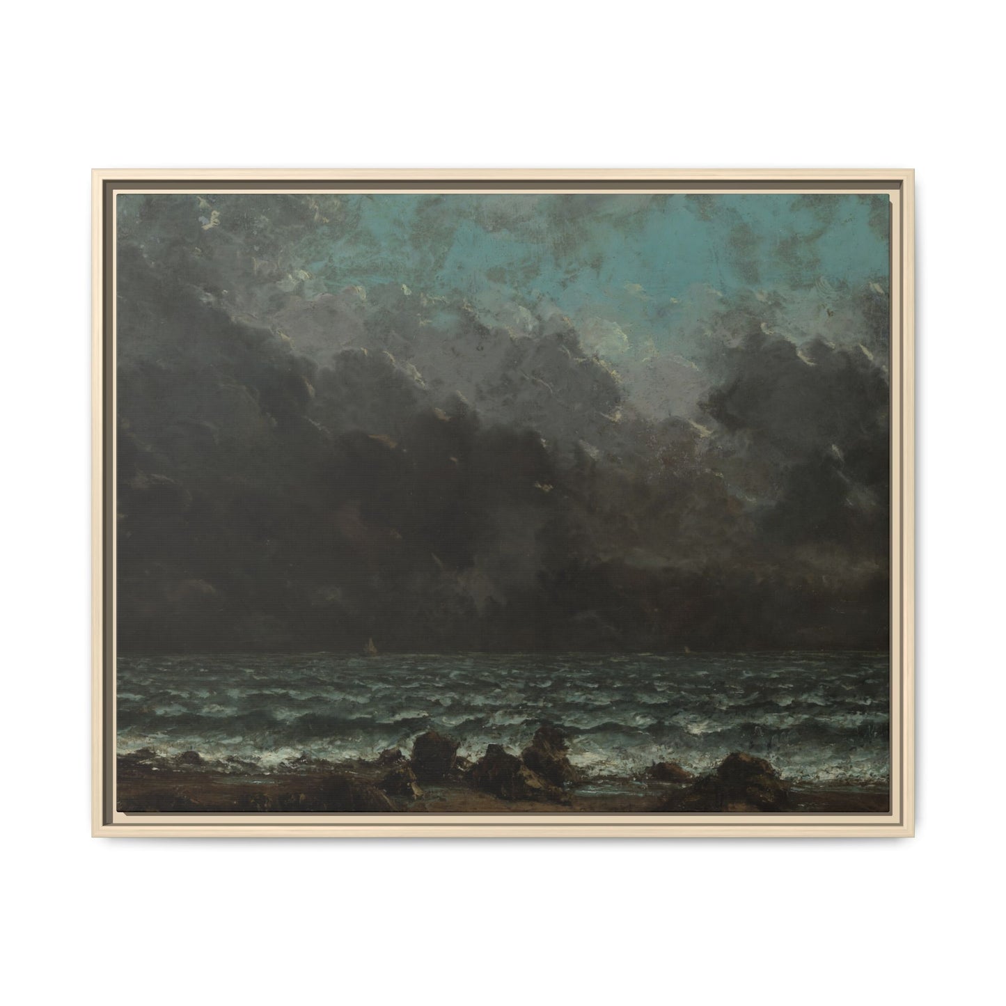 Courbet, Gustave - The Sea (1865) - Matte Canvas, Framed