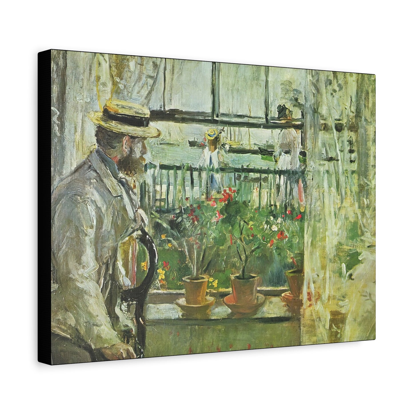 Morisot, Berthe - Eugene Manet on the Isle of Wight (1875) - Canvas Block, unframed