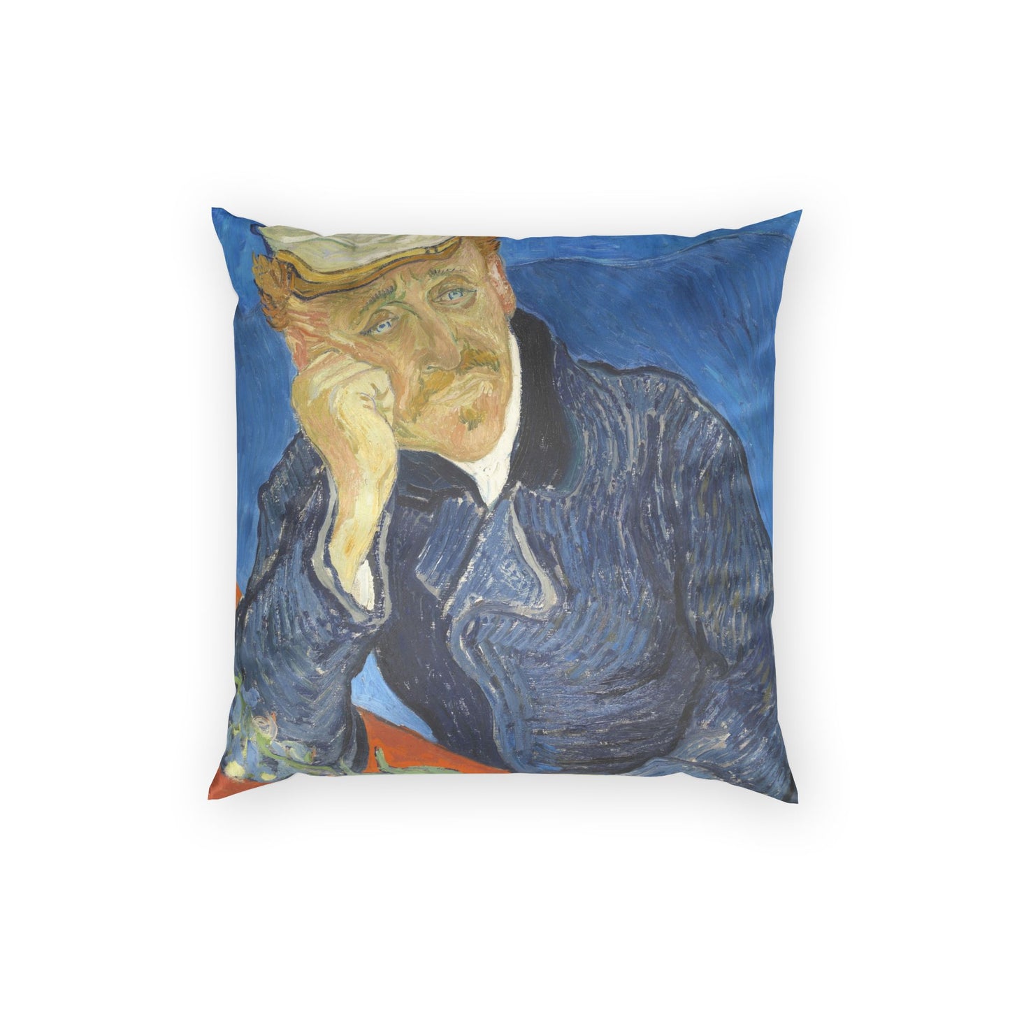 Van Gogh, Vincent - Portrait of Dr. Paul Gachet (1890) - Poly Velvet Pillow