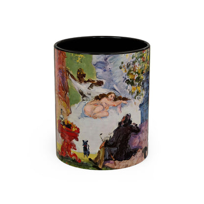 Cézanne, Paul - A Modern Olympia (1874) - Colorful Accent Mugs