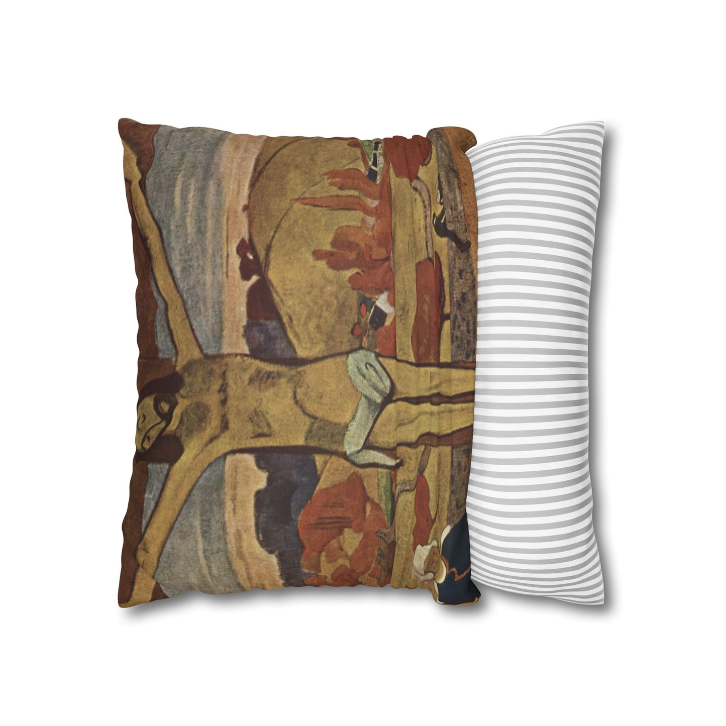 Gauguin, Paul - The Yellow Christ (1889) - Suede Square Pillowcase