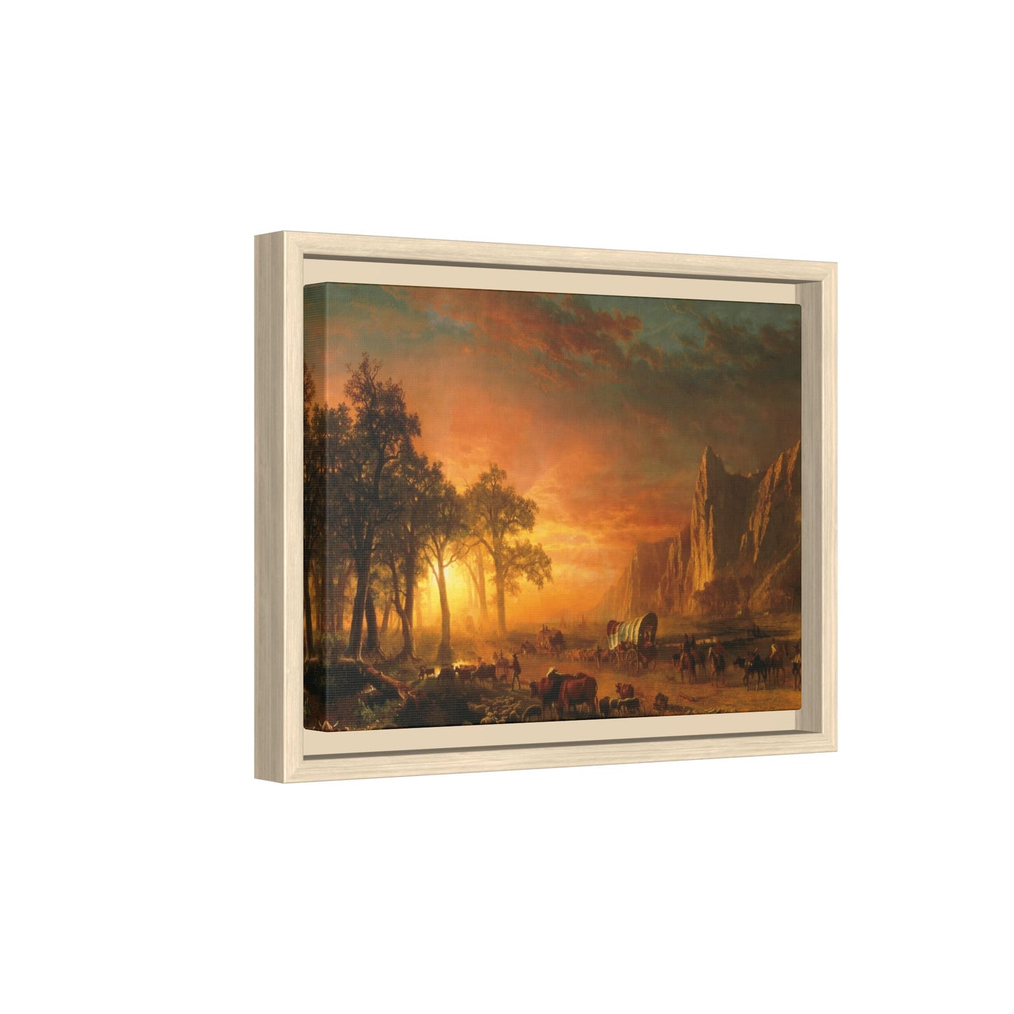Bierstadt, Albert - Emigrants Crossing the Plains (1867) - Matte Canvas, Framed