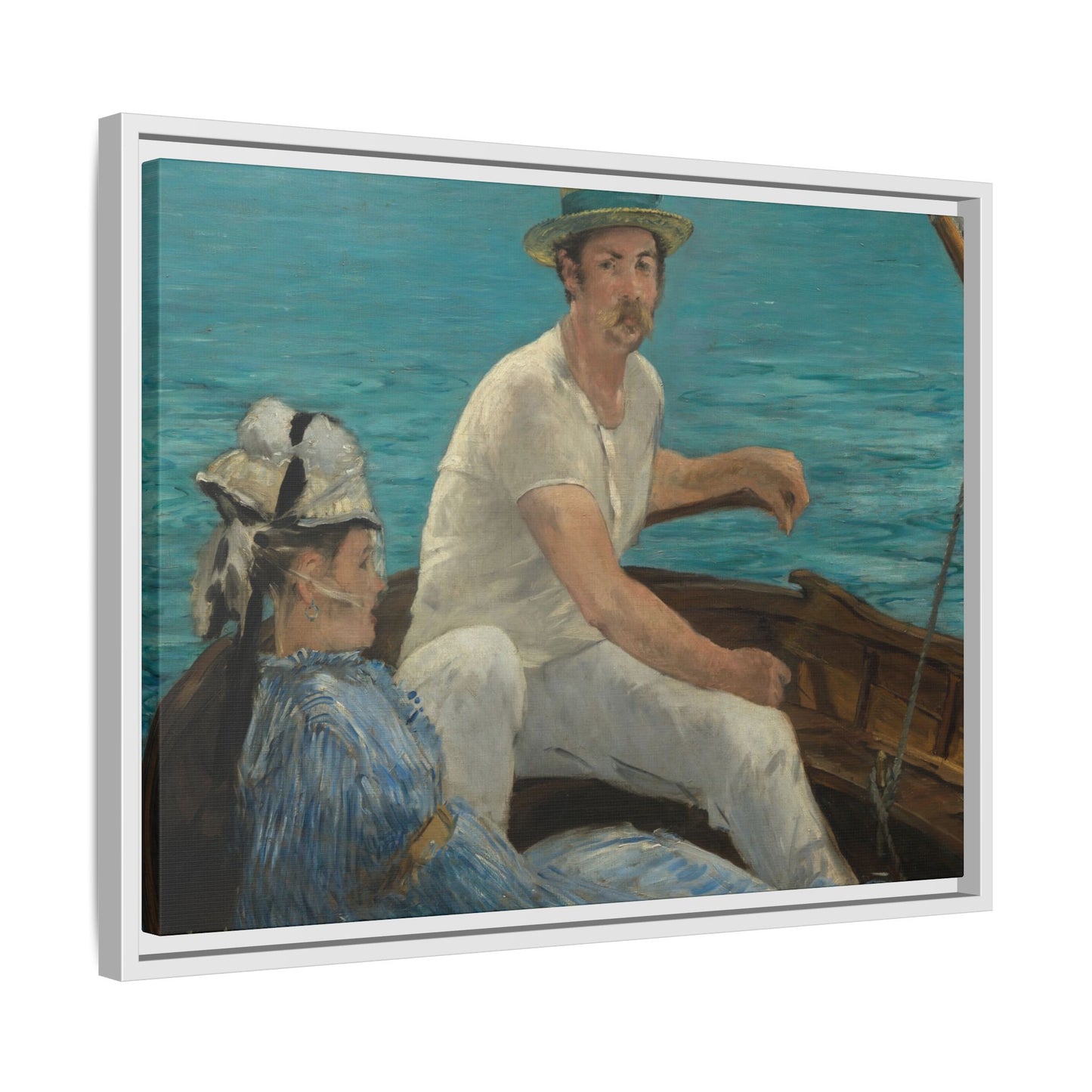 Manet, Édouard - Boating (1874) - Matte Canvas, Framed