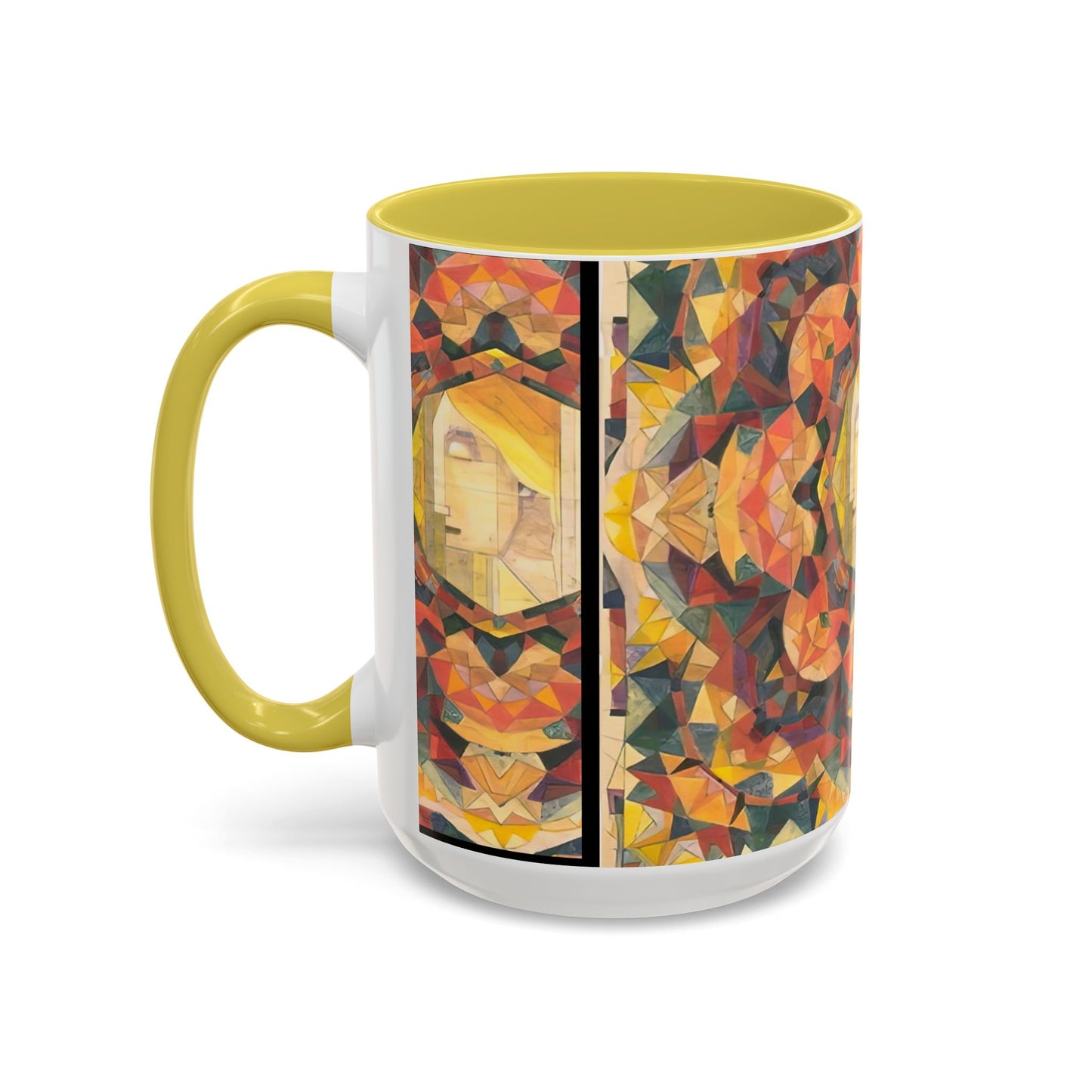 Filiger, Charles - Woman’s Head with Closed Eyes (1893) - Colorful Accent Mugs