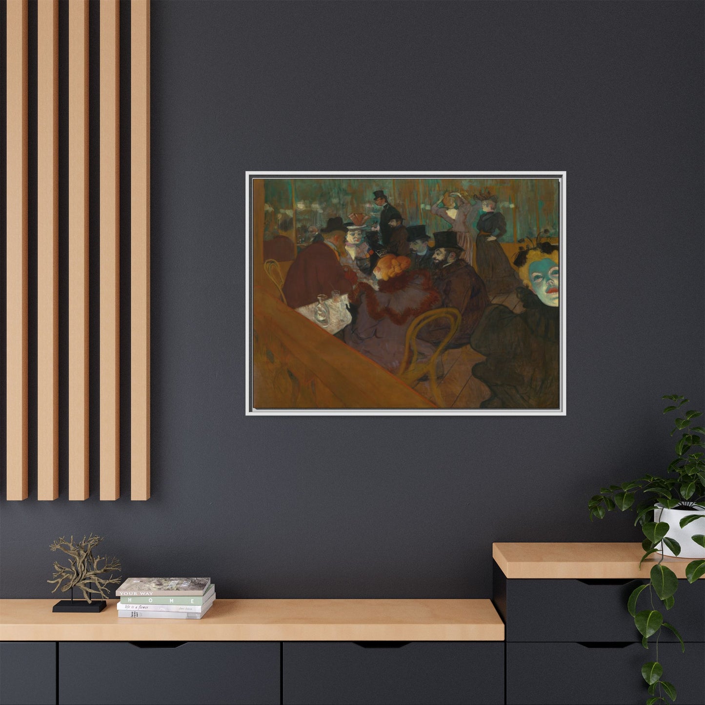 Toulouse-Lautrec, Henri - At the Moulin Rouge (1892) - Matte Canvas, Framed