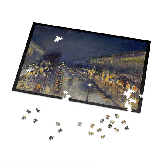 Pissarro, Camille - The Boulevard Montmartre At Night (1897) - 1000pc Jigsaw Puzzle