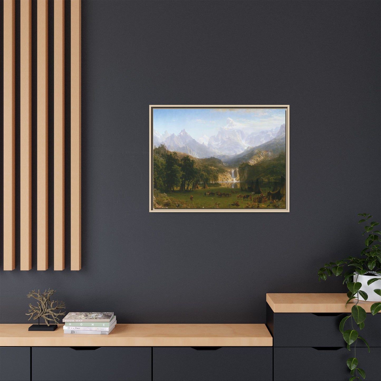 Bierstadt, Albert - The Rocky Mountains, Lander’s Peak (1863) - Matte Canvas, Framed