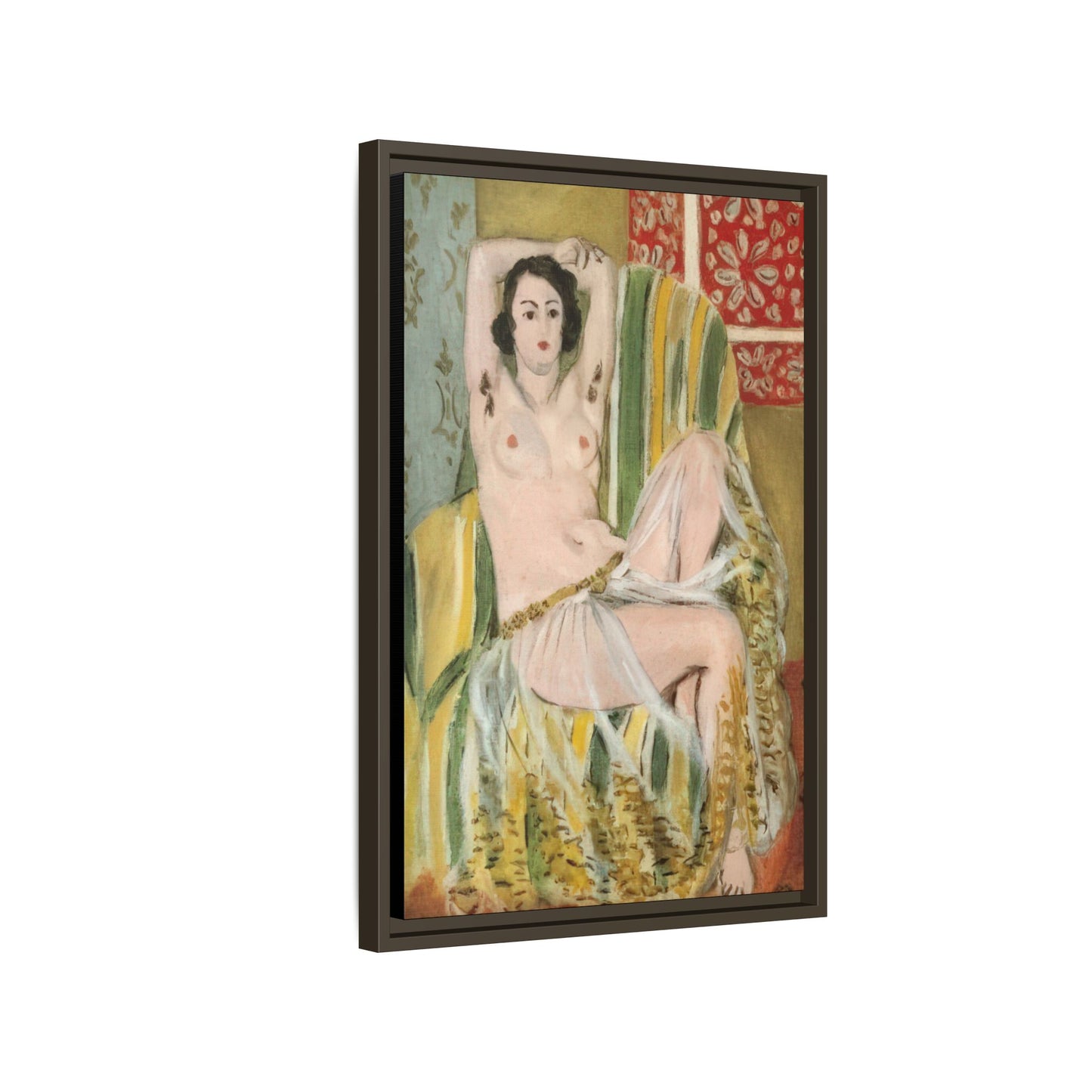 Matisse, Henri - Odalisque with Raised Arms (1923) - Matte Canvas, Framed