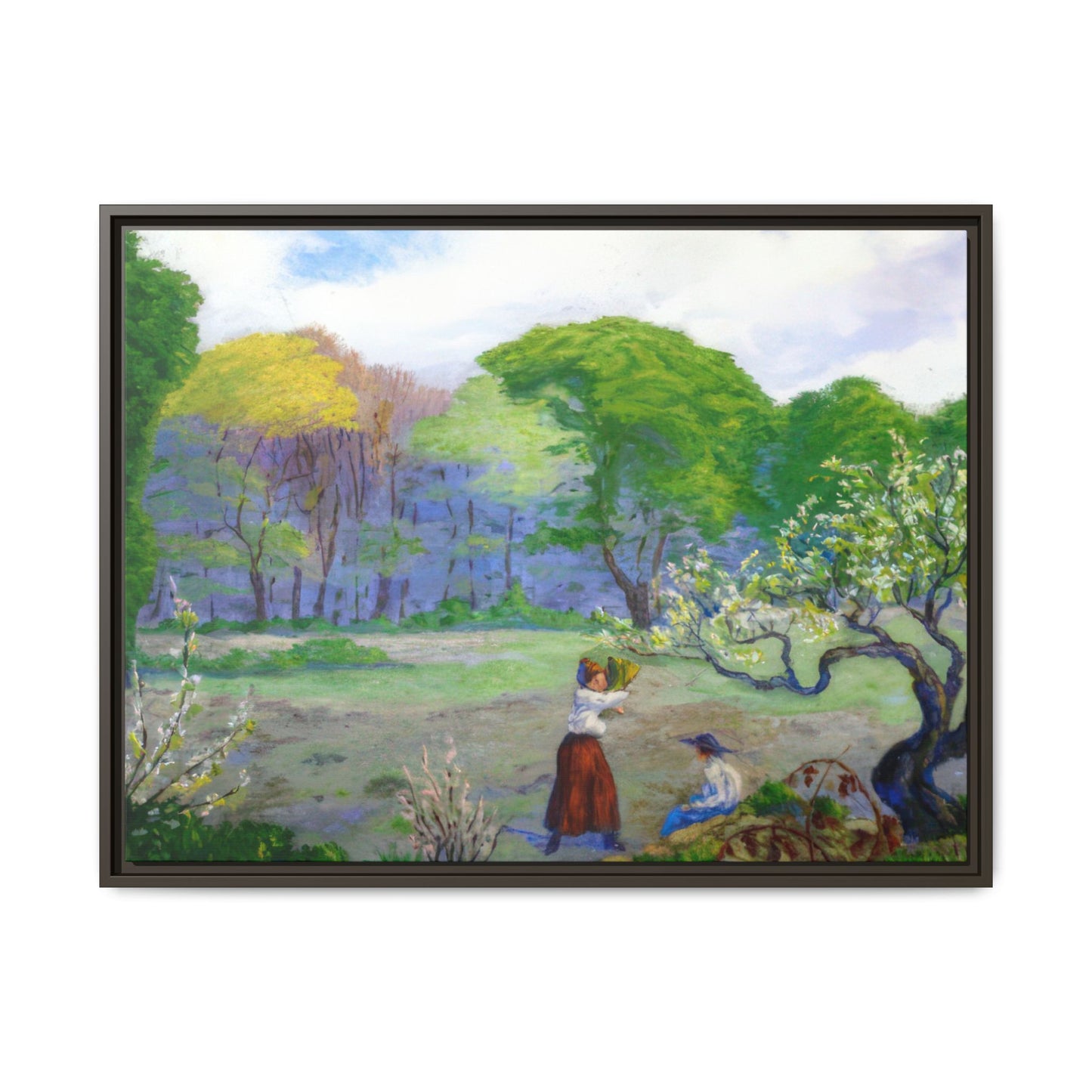 Ranson, Paul - Picking Flowers (1890) - Matte Canvas, Framed