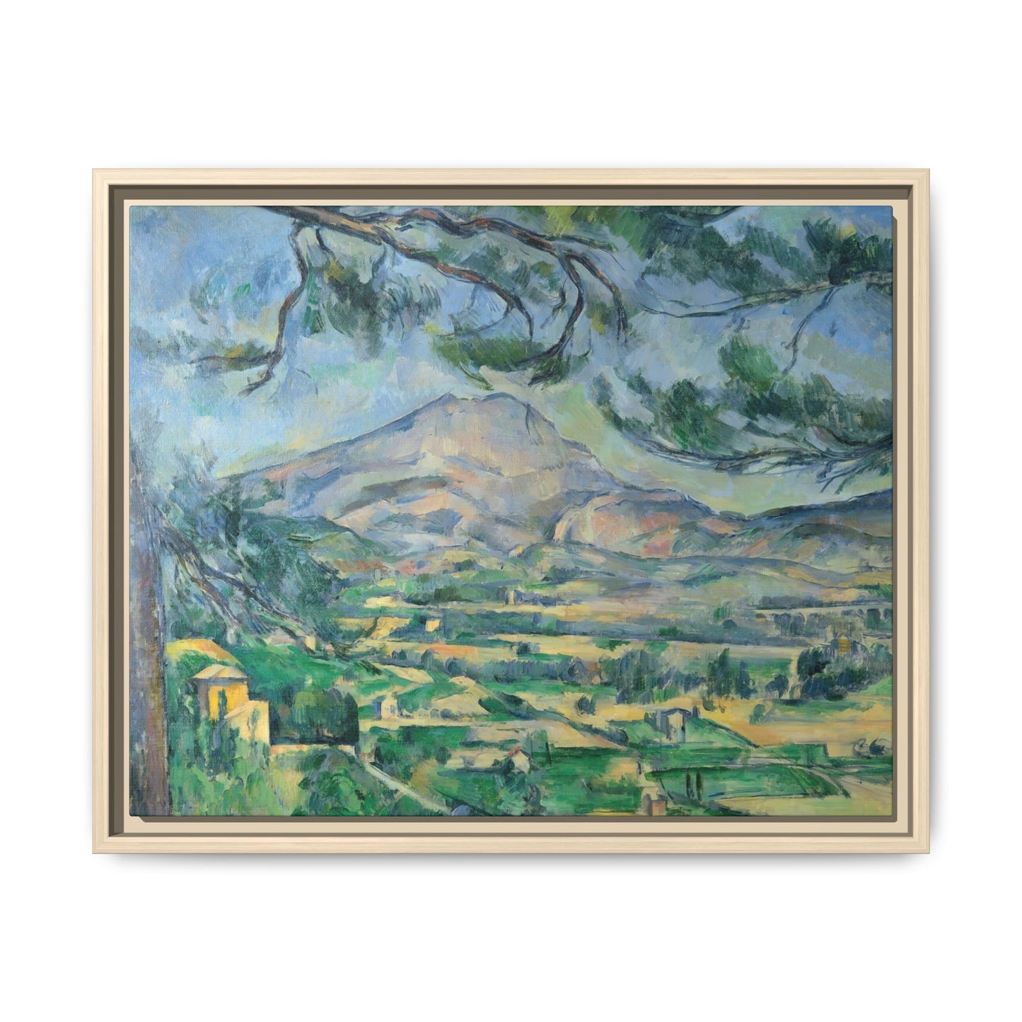 Cézanne, Paul - Mont Sainte-Victoire with Large Pine (1887) - Matte Canvas, Framed