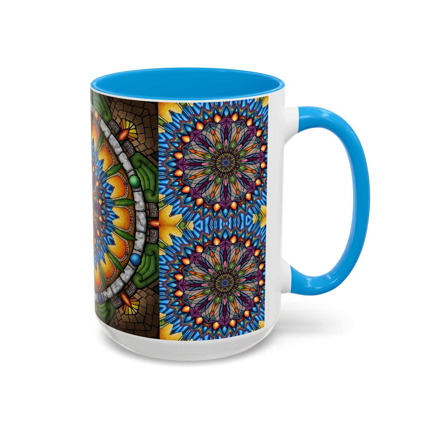 Pacio, Adam - Emerald Arrows Mandala - Colorful Accent Mugs