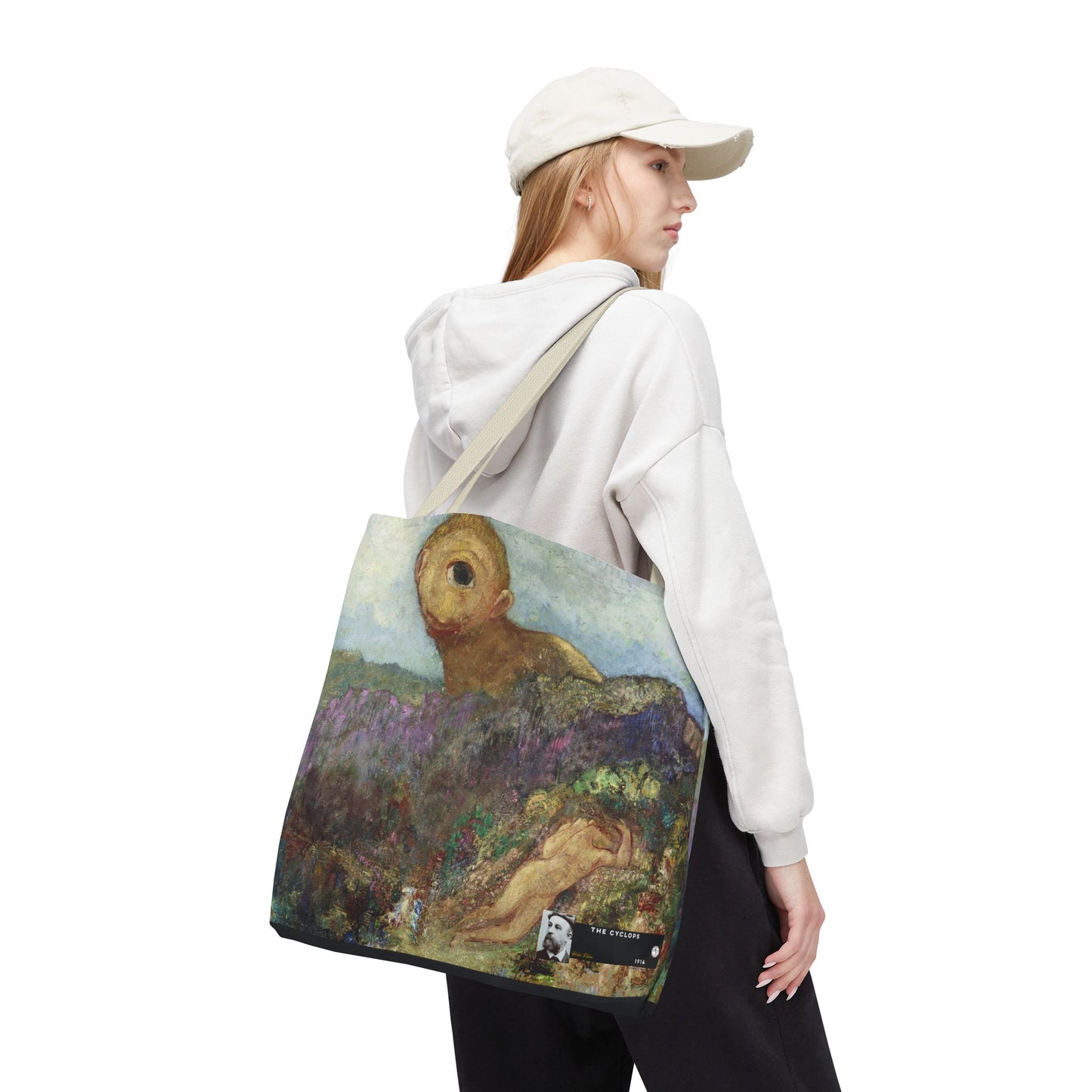 Redon, Odilon - The Cyclops (1914) - Tote Bag