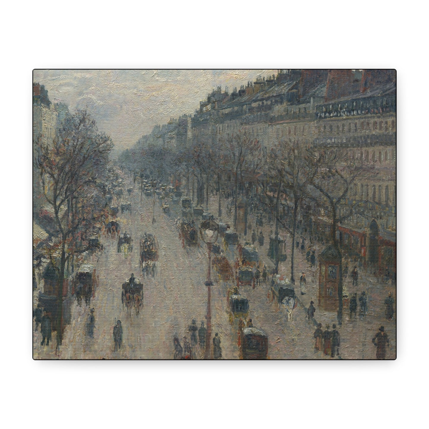 Pissarro, Camille - Boulevard Montmartre, Winter Morning (1897) - Canvas Block, unframed