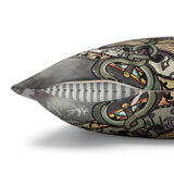 Memento Mori Mandala - Suede Square Pillowcase