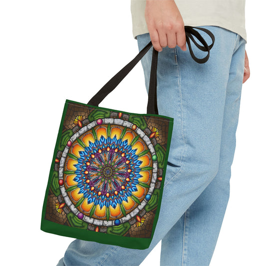 Emerald Arrows Mandala - Tote Bag