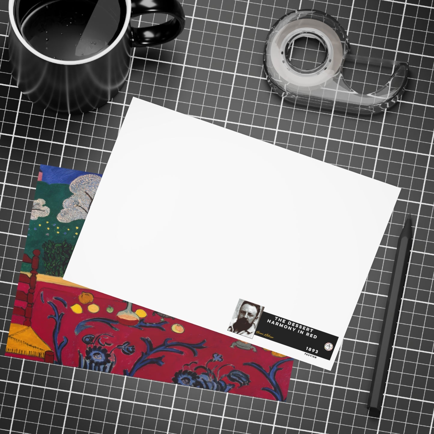 Matisse, Henri - The Dessert Harmony in Red (1908) - Postcard Bundles with Envelopes Included